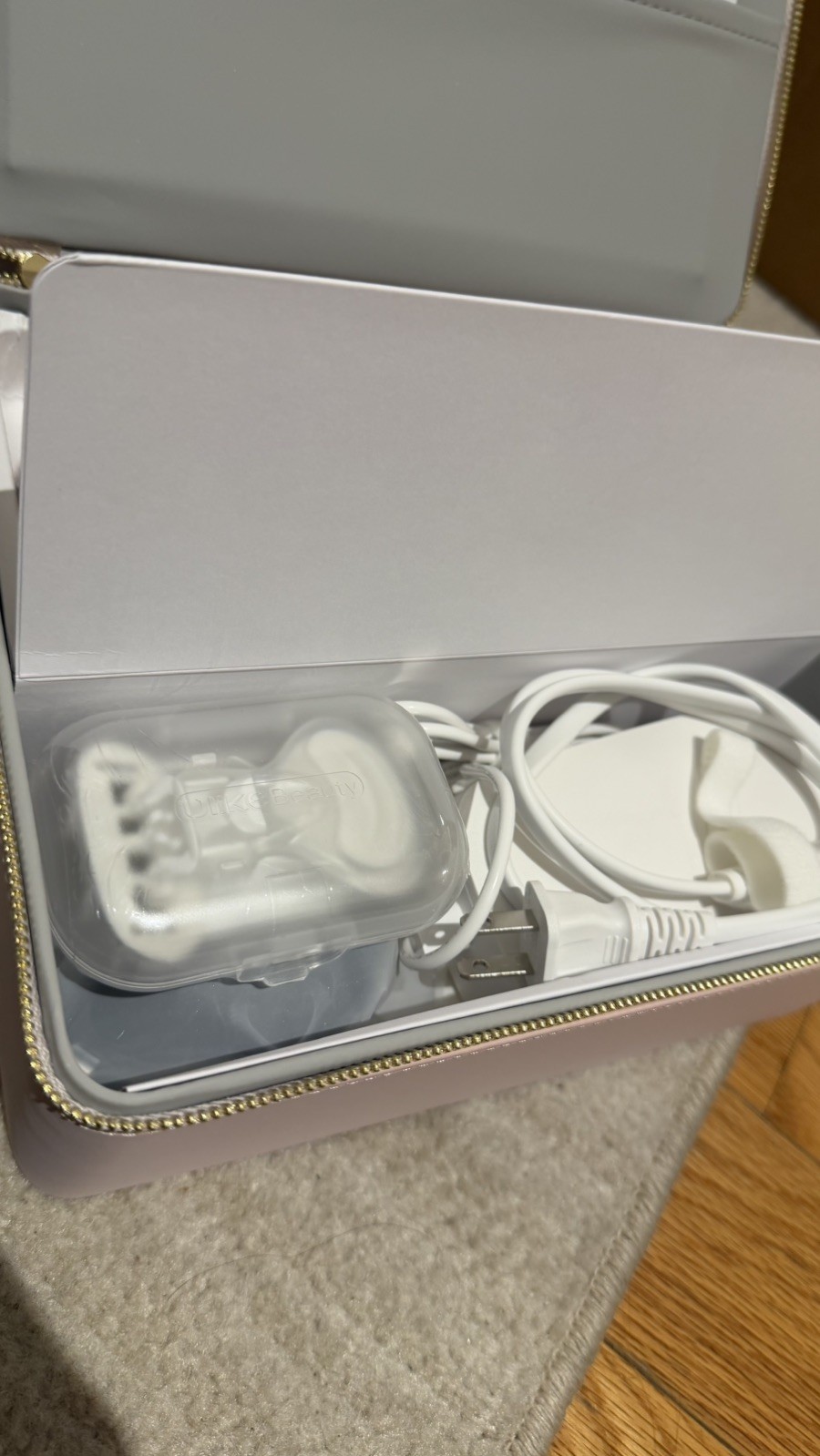 Ulike Air 10 IPL Hair Removal Device Kit Pink w/ Box, Adapter & Cables