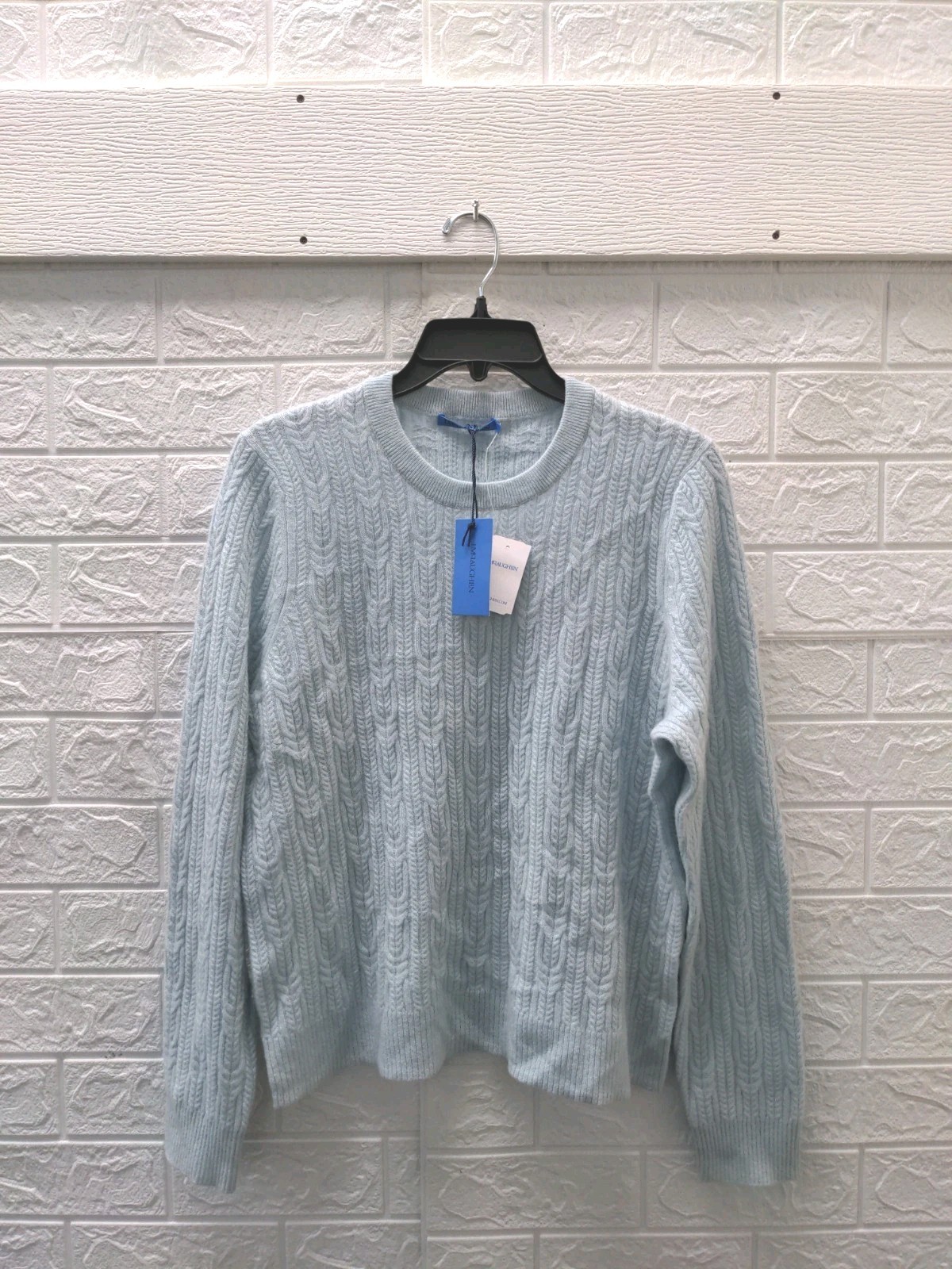 New J.McLaughlin Ashby Sweater Soft Aqua Solid Sz L New J.McLaughlin Ashby Sweater Soft Aqua Solid Sz L
