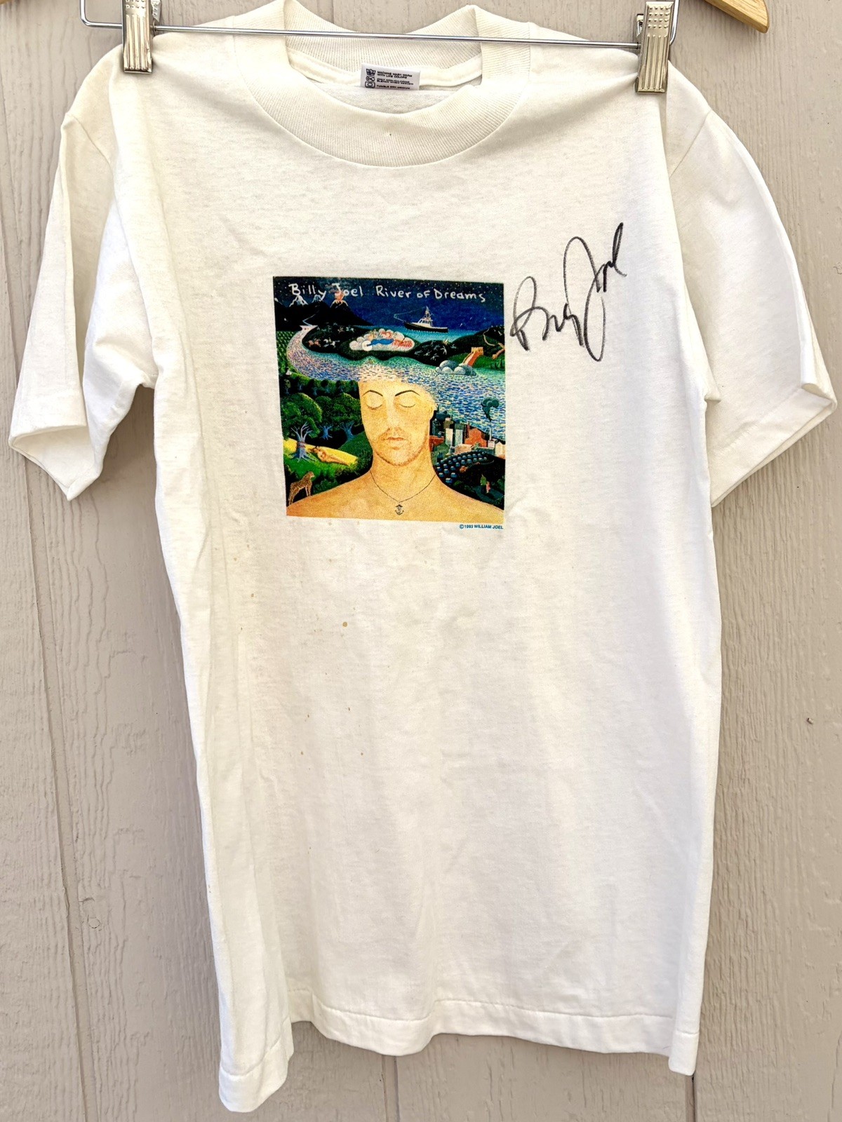 Billy Joel Signed 1993 Vintage Concert T Shirt River of Dreams 100% Authentic 