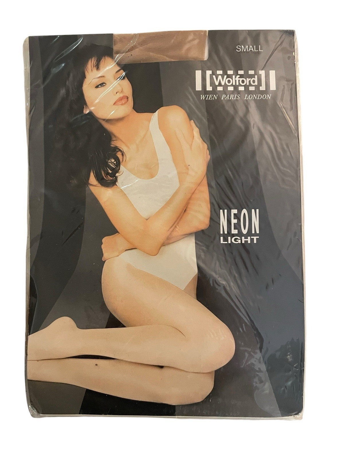 Vintage Wolford Neon Light Tights Cosmetic Small 25 Den NOS Austria
