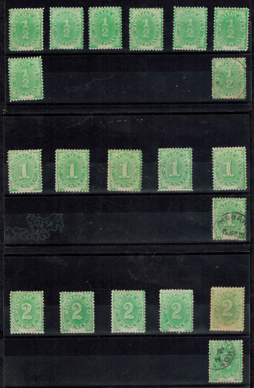 Australia 1902 First Dues SG D1-3 1/2d, 1d, & 2d MOG & Used GEM CV L400+