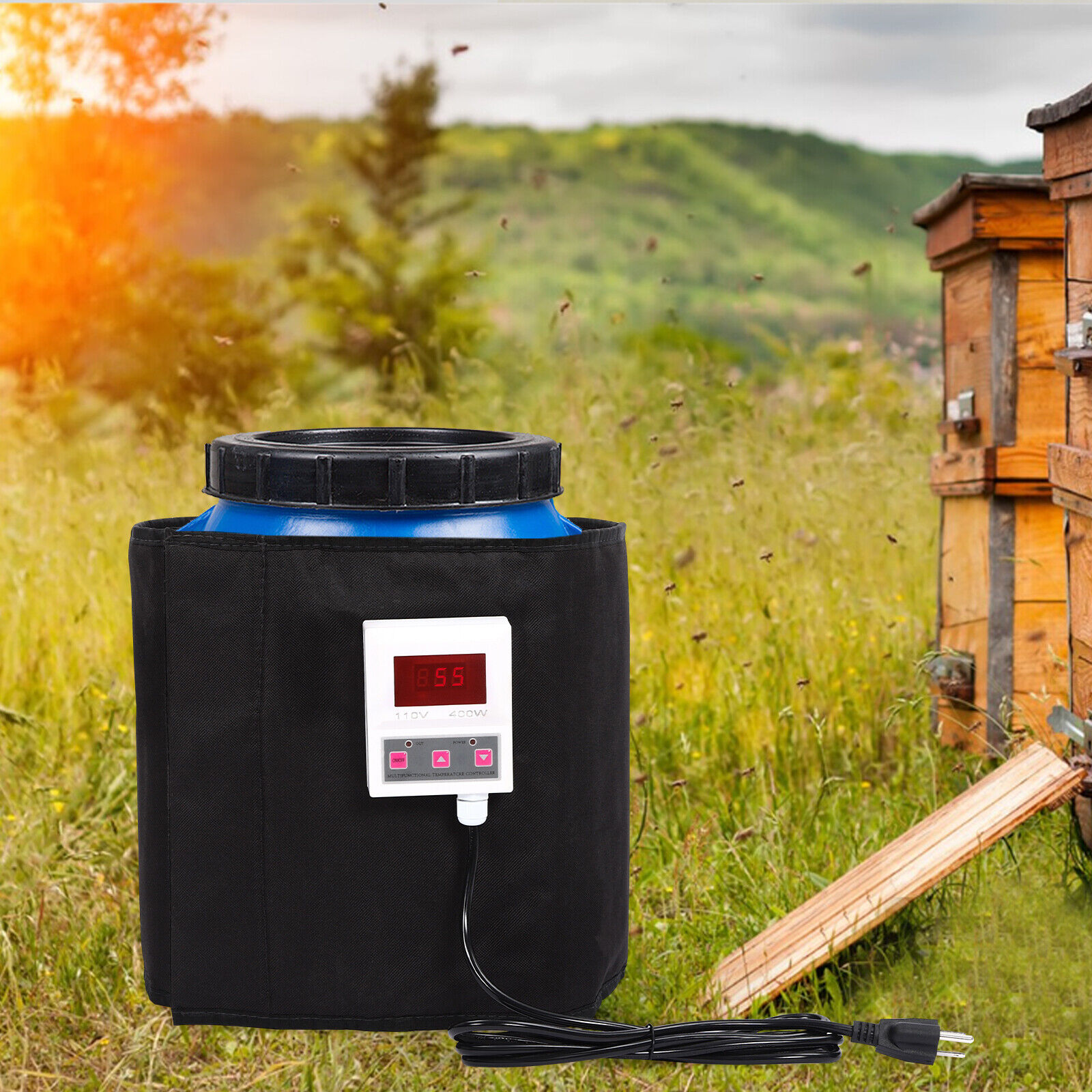 5-Gal Honey Warmer Bucket Heating Blanket Electric Honey Heater Pail 110V 400W
