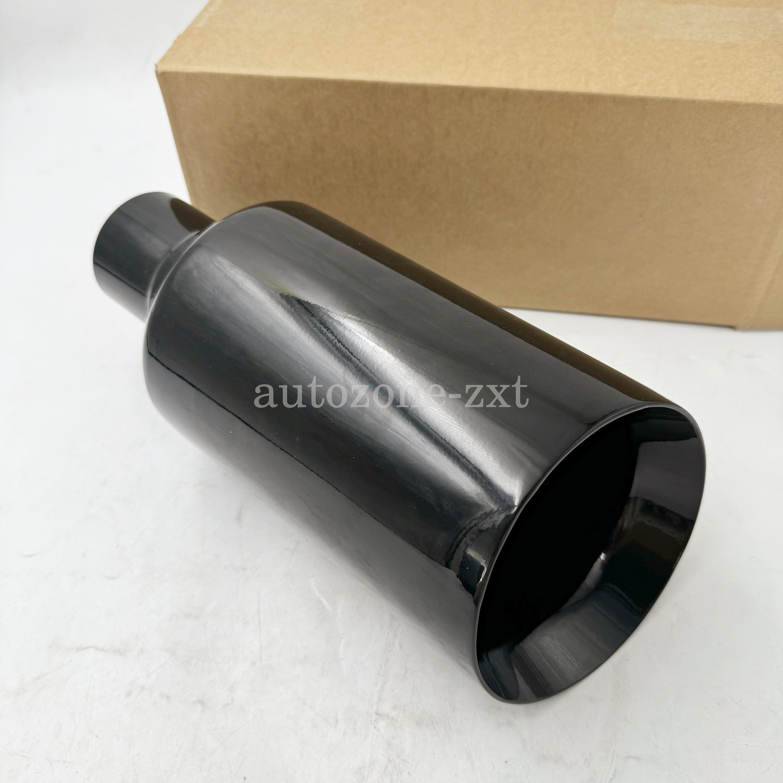 2.5in INLET 12in L ANGLE DOUBLE WALL 5in BIG BLACK EXHAUST TIP for DODGE DURANGO