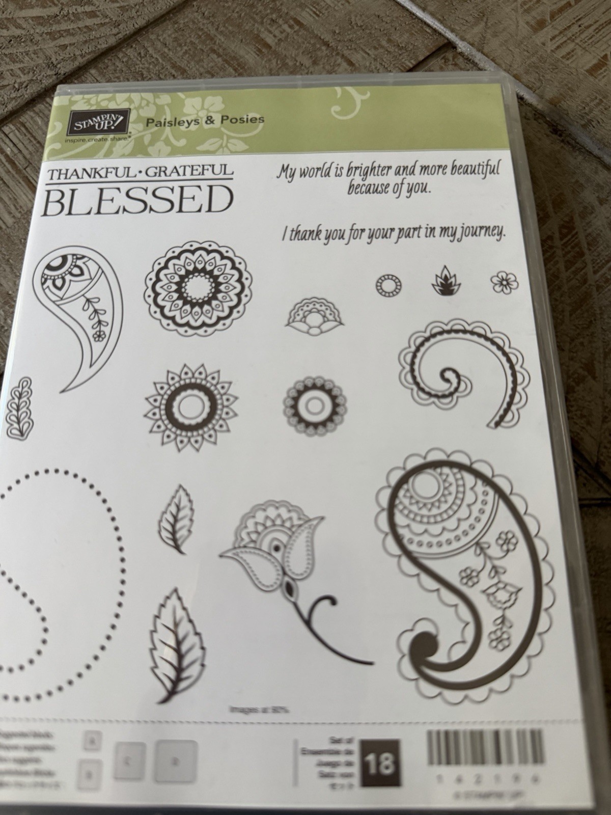 Stampin\' Up PAISLEYS & POSIES Polymer Stamps & PAISLEY Framelits Dies 142196