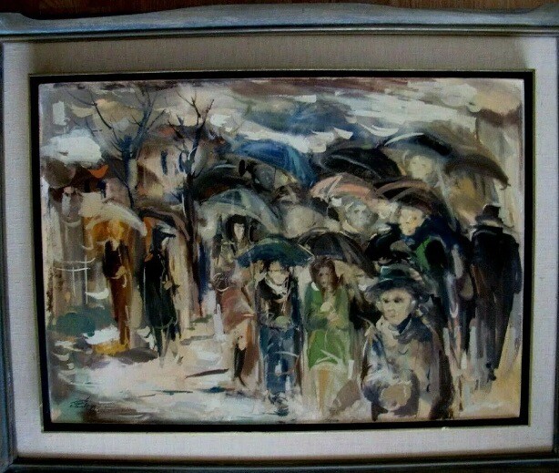 Vtg Original Moshe Chauski Oil Painting Early 1968 Work Oil On Canvas Vtg Original Moshe Chauski Oil Painting Early 1968 Work Oil On Canvas
