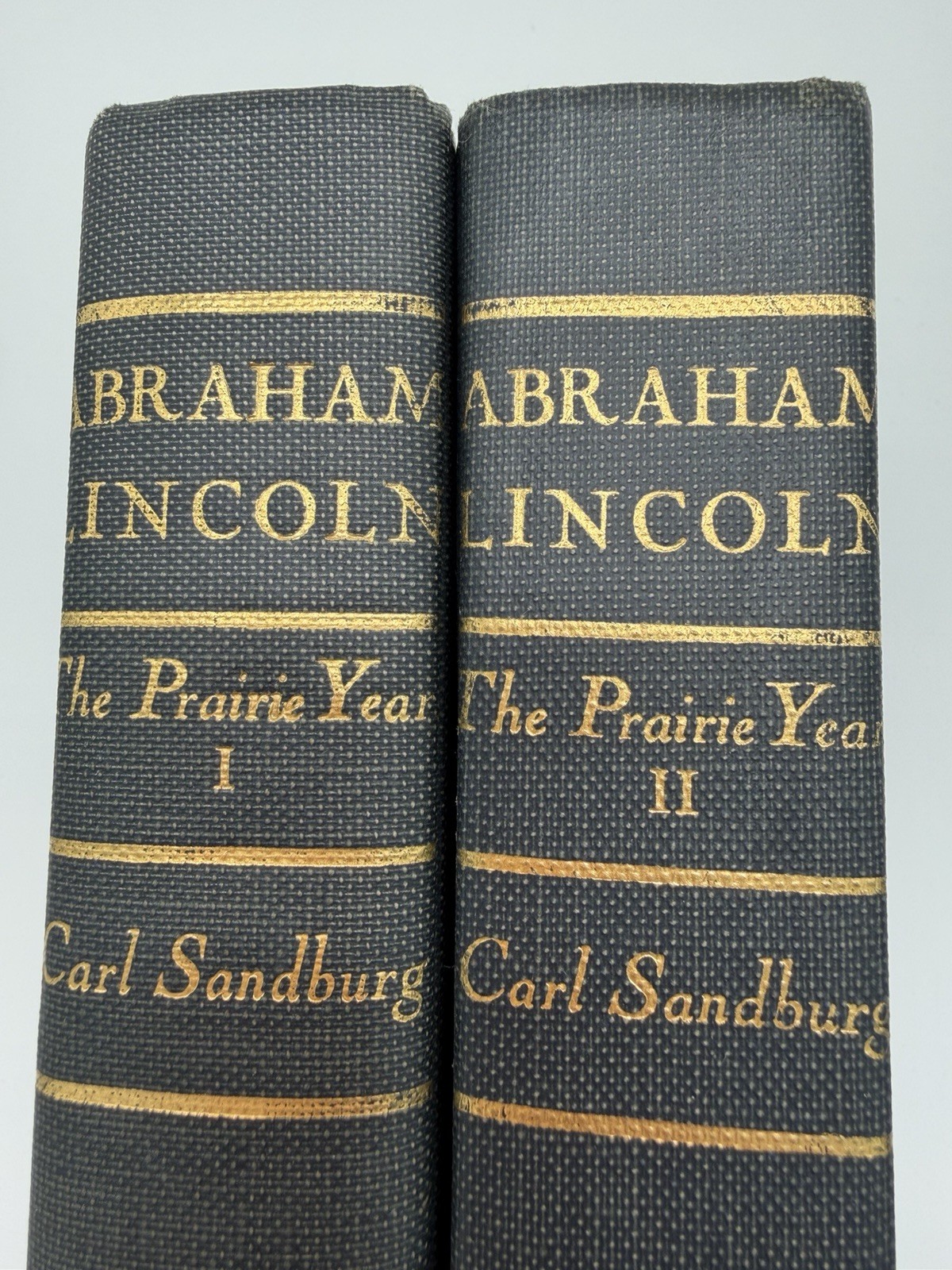 VINTAGE 1926 ABRAHAM LINCOLN THE PRAIRIE YEARS VOLUME I & II BY CARL SANDBURG