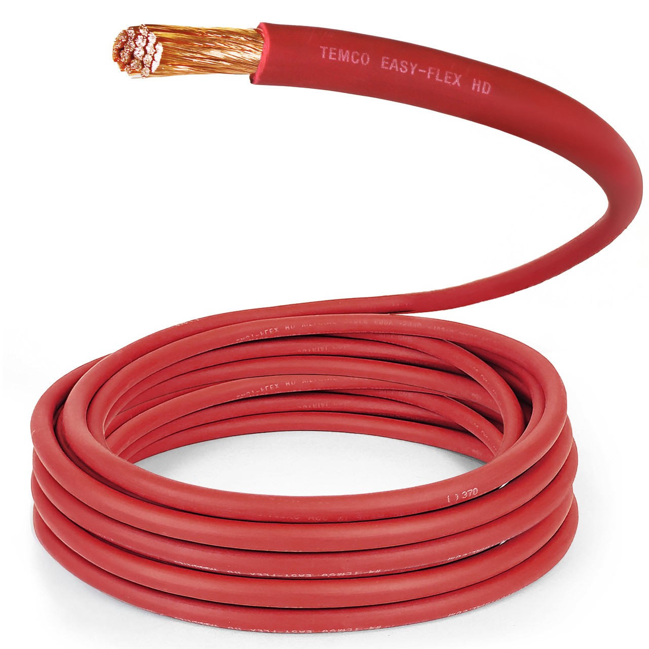 TEMCo 4/0 Gauge AWG 30 Ft Red Flexible Copper USA Welding Cable Battery Wire