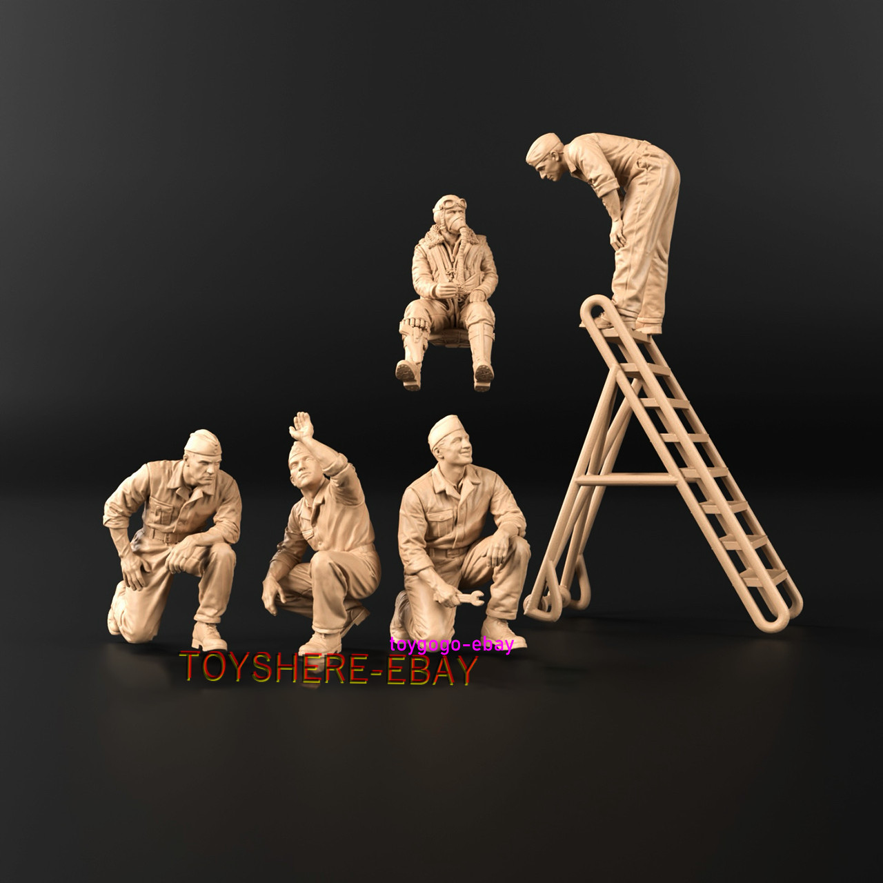1/144 1/87 1/72 WW2 german LUFTWAFFE  GROUND MAINTENANCE CREW BATTLEFIELD 5