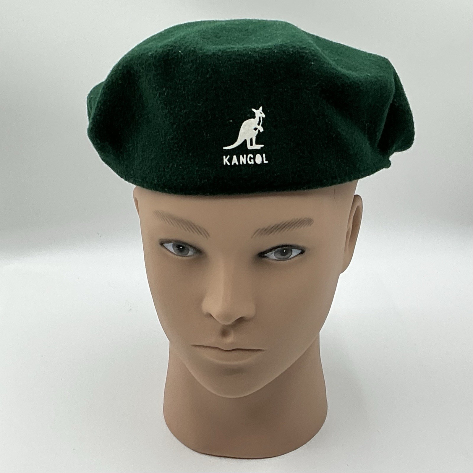 Kangol Forest Green Wool 502 Newsboy Cabbie Hat Cap Size L /XL