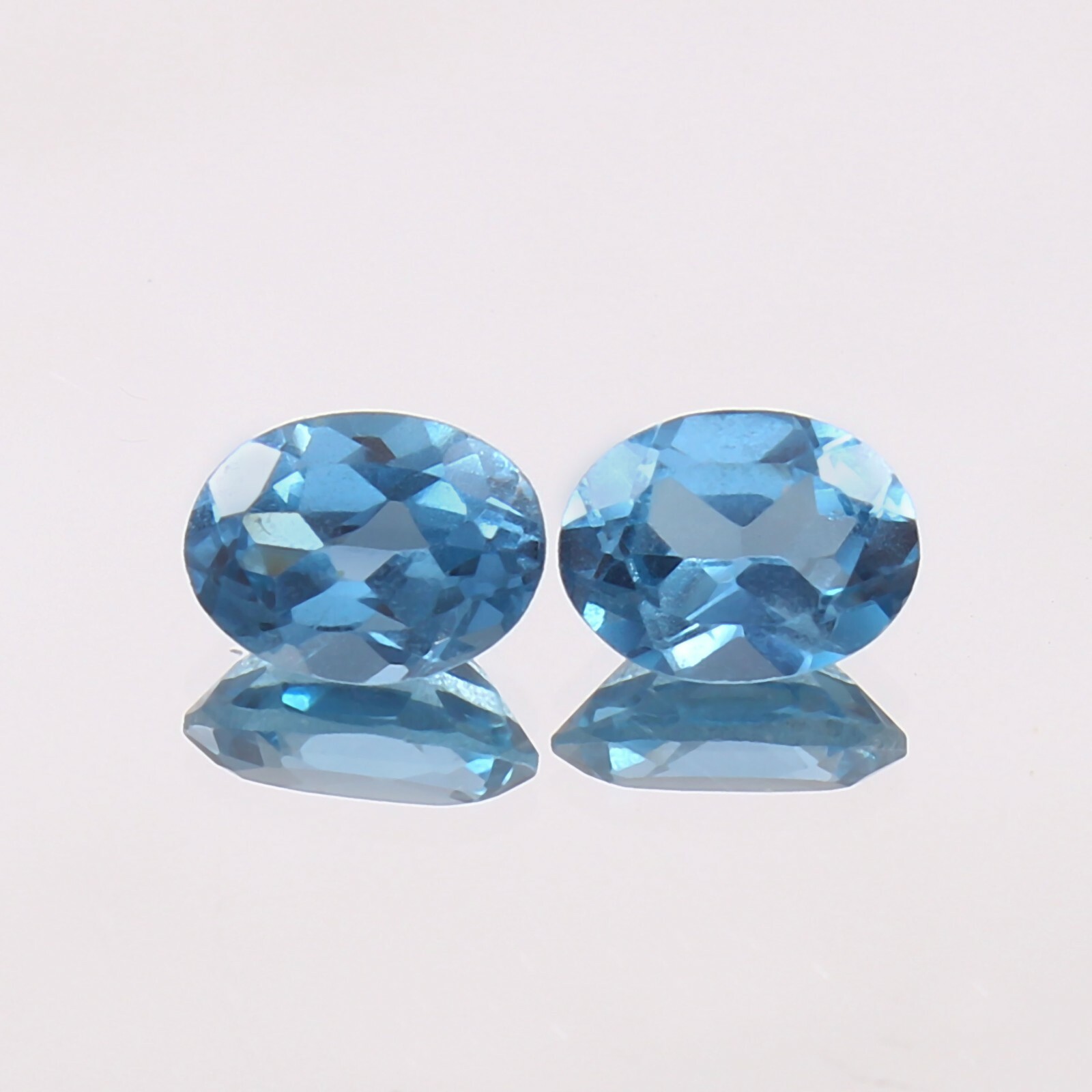 Premium Quality 3.20 Ct Brazilian Aquamarine Loose Oval Gemstone Cut Pair 8x6MM