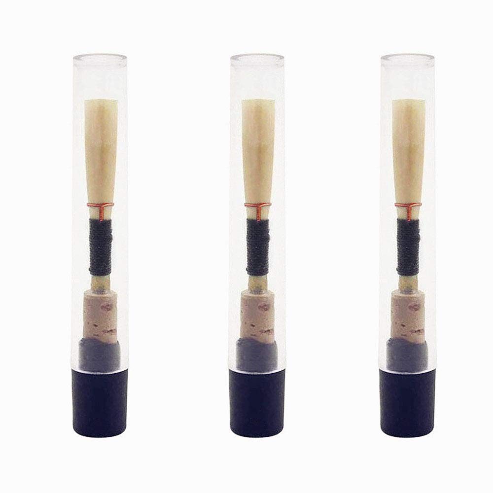 Jiayouy 3Pcs Oboe Reeds Medium Soft with Plastic Case/Tube Oboe Reed Woodwind...
