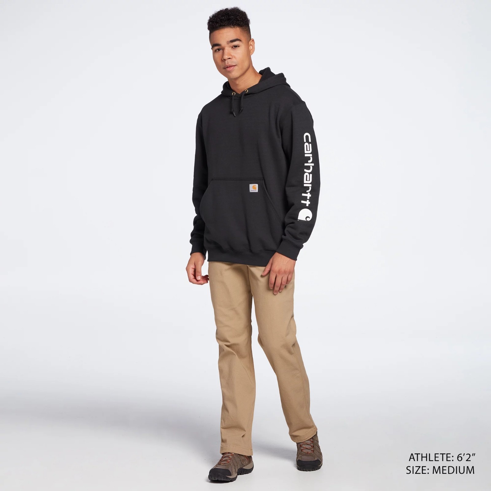Carhartt K288 Logo Sleeve Graphic Pullover Hooded Sweatshirt / Full Size - NEW