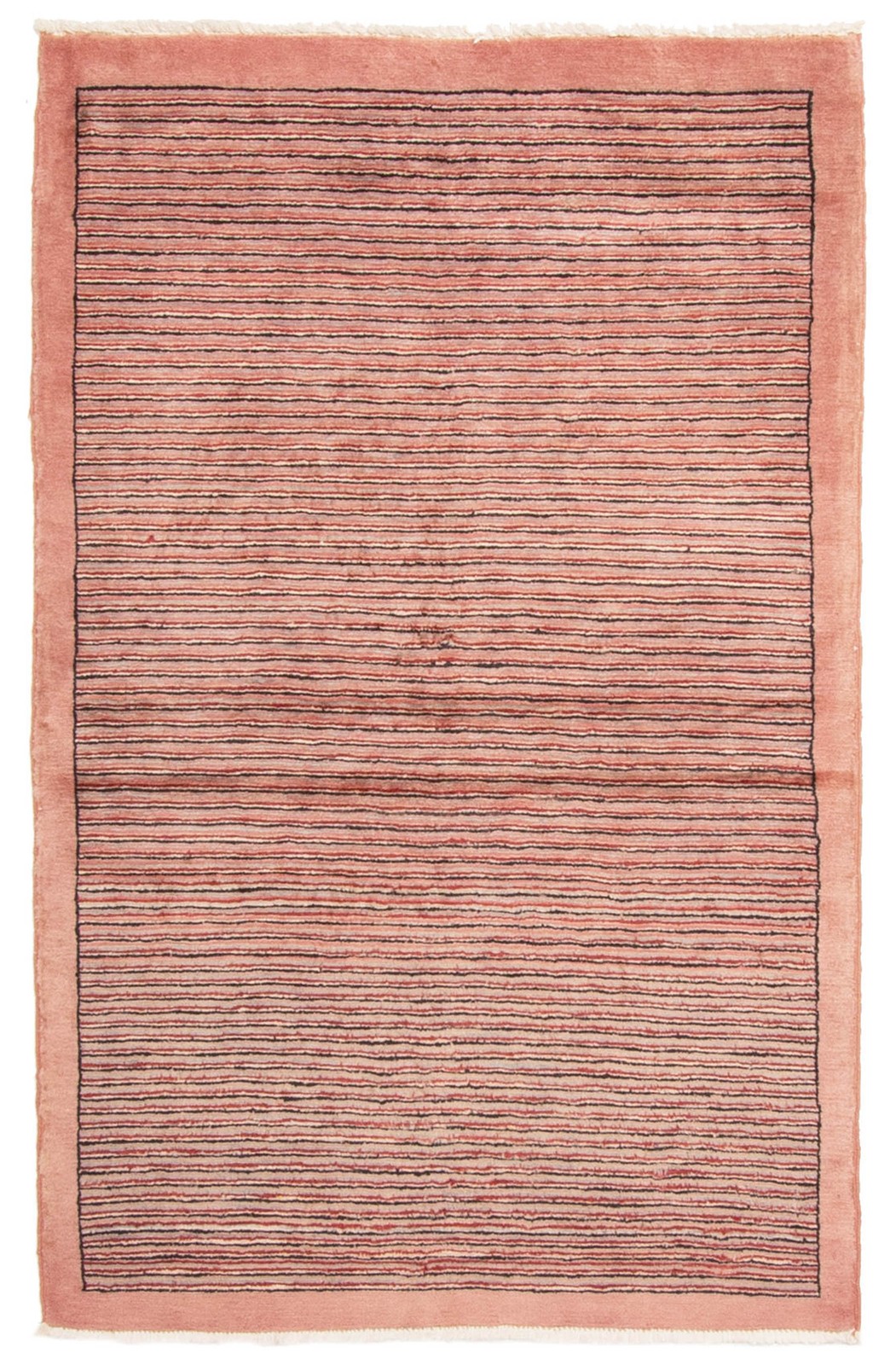 Traditional Salmon Hand-knotted Area Rug 3'1