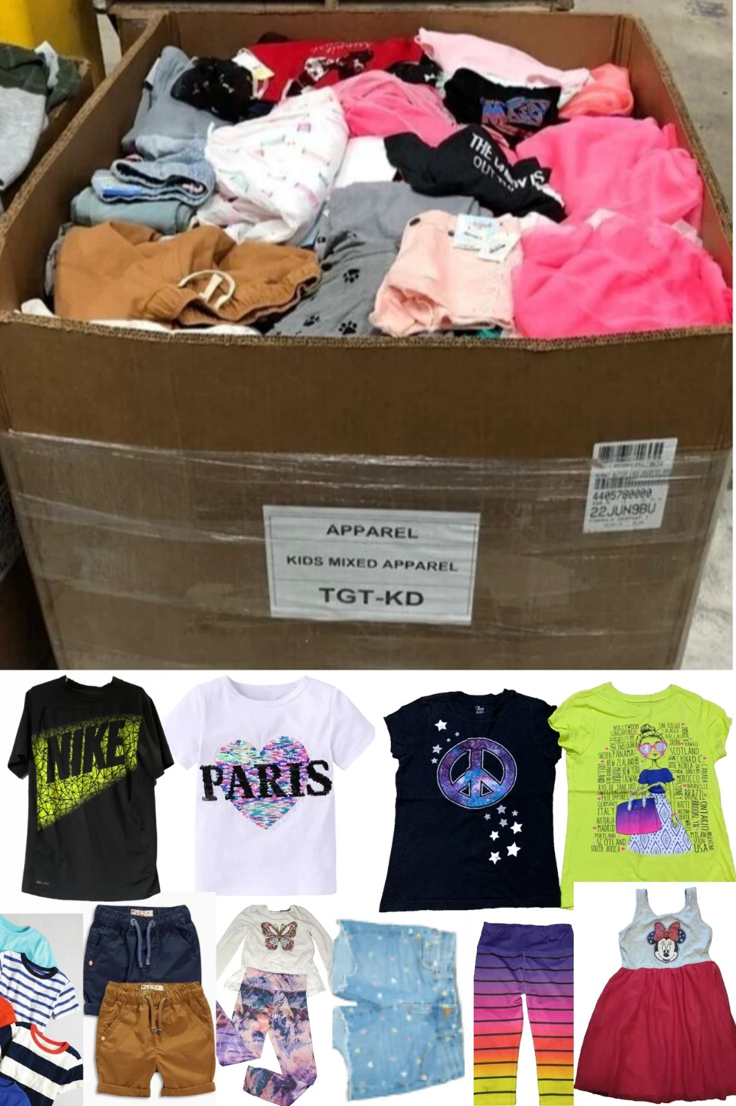 Lot of 100pcs Mix Kids Boy & Girls Clothes Bulk Wholesale Consignment 3-18 years