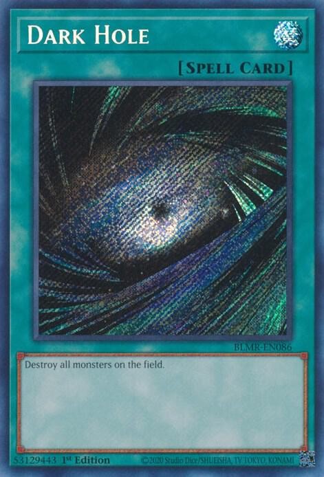 YUGIOH 1x Dark Hole Secret Rare BLMR-EN086 NM