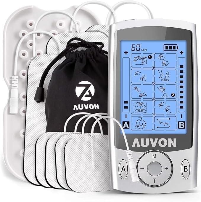 AUVON Dual Channel TENS massager 20 Modes Muscle Stimulator AS8012 AUVON Dual Channel TENS massager 20 Modes Muscle Stimulator AS8012