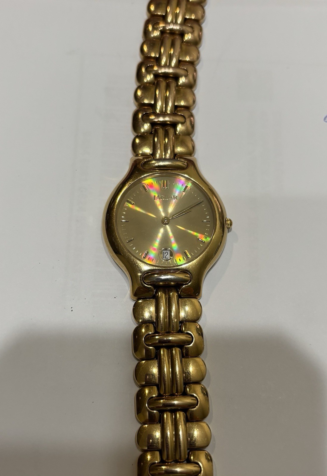 Rare Vintage Jaguar Watch Gold Tone Made In Swiss For Repair
