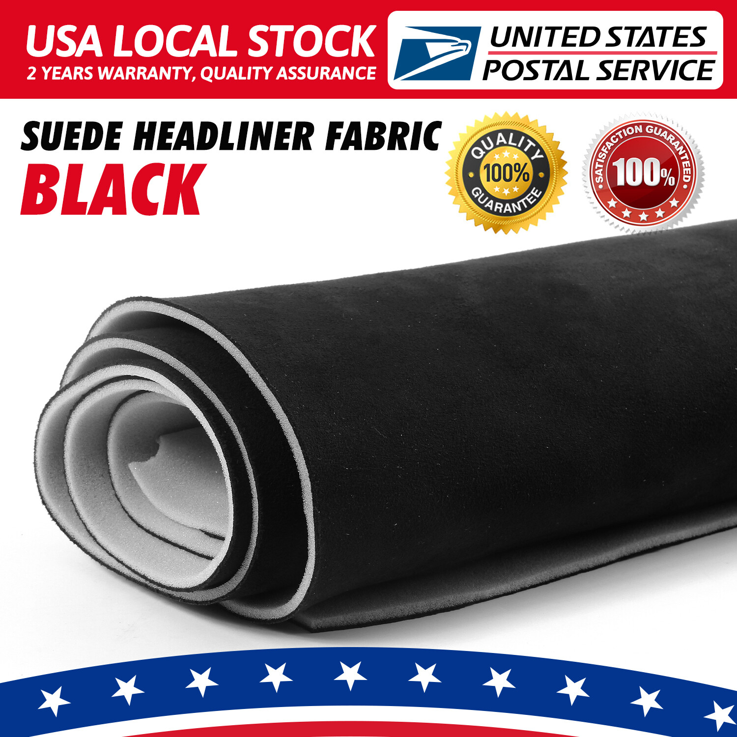 Black Suede Headliner Fabric Material 120 Black Suede Headliner Fabric Material 120