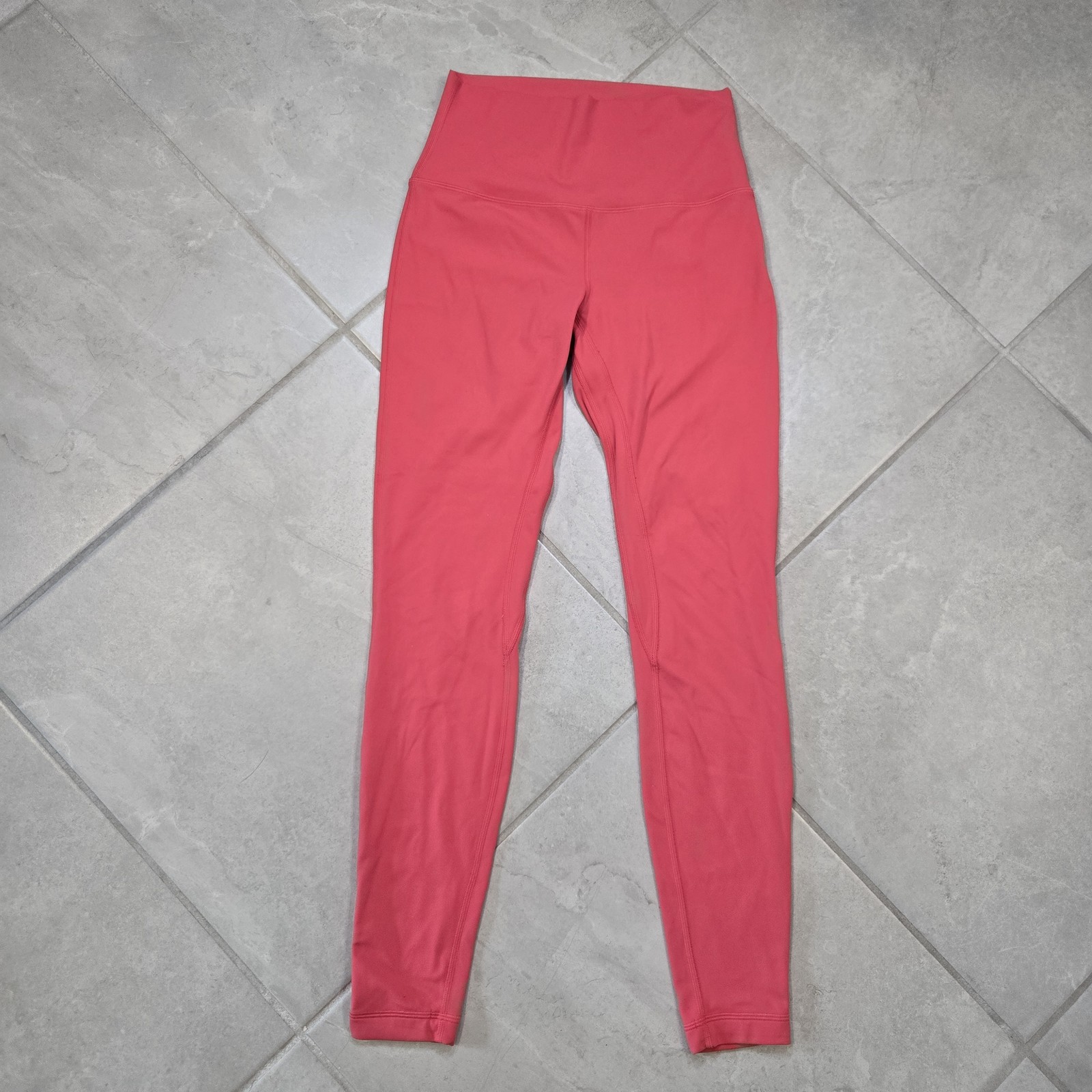 Lululemon Leggings Womens 6 Pink High Rise Ankle Stretch Yoga Running Athletic
