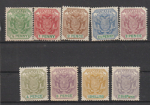 Transvaal 1876 SG 216-24  (pole) lightly mounted and unmounted mint