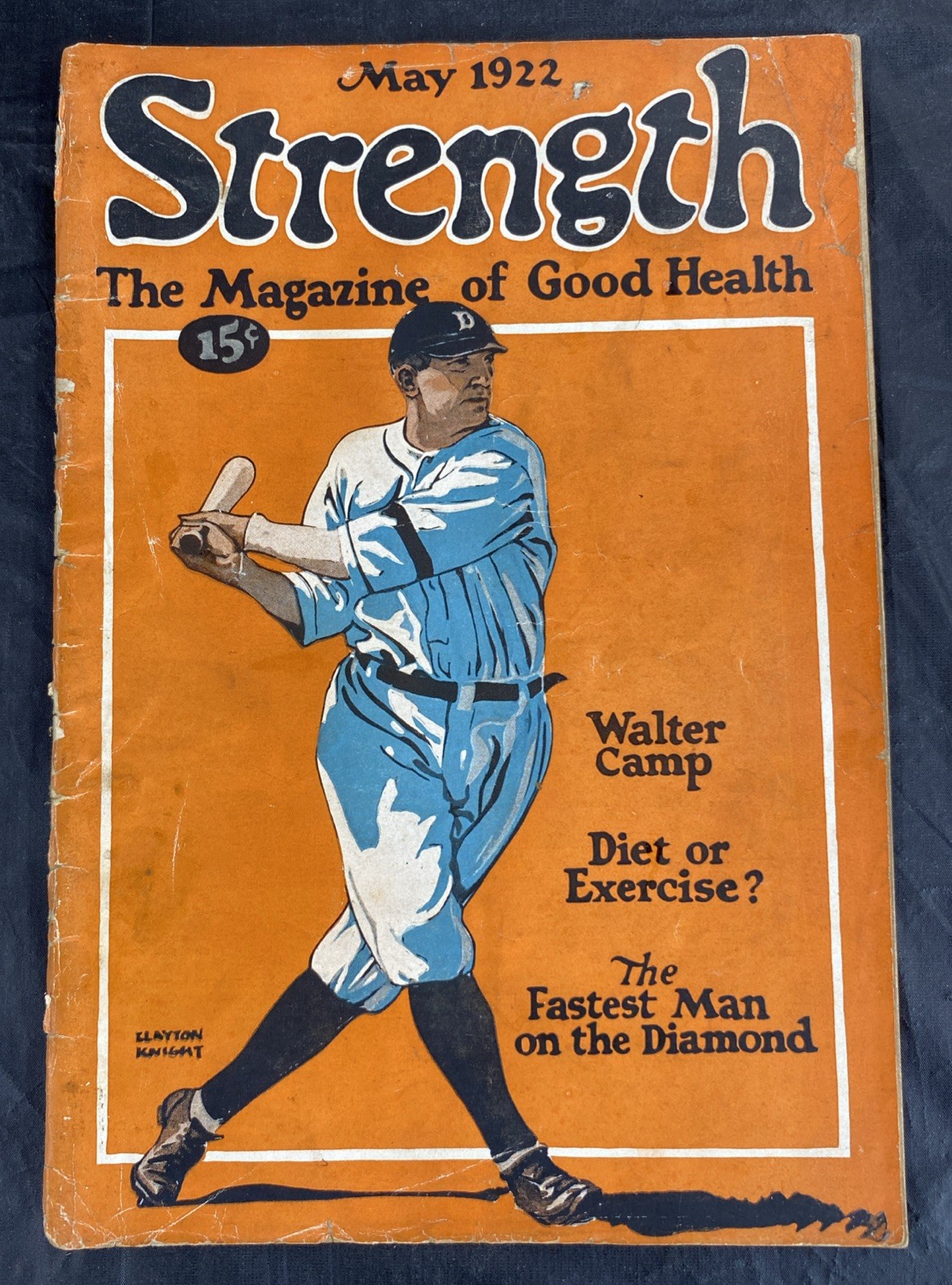 RARE Antique 1922 Ty Cobb Tigers Cover Strength Magazine HORNSBY FRISCH SISLER