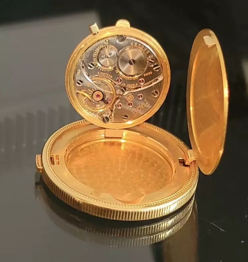 Piaget 18K Gold 1904 $20 Coin Pocket Watch 18 Ruby Mechanical Movement Hand Wind