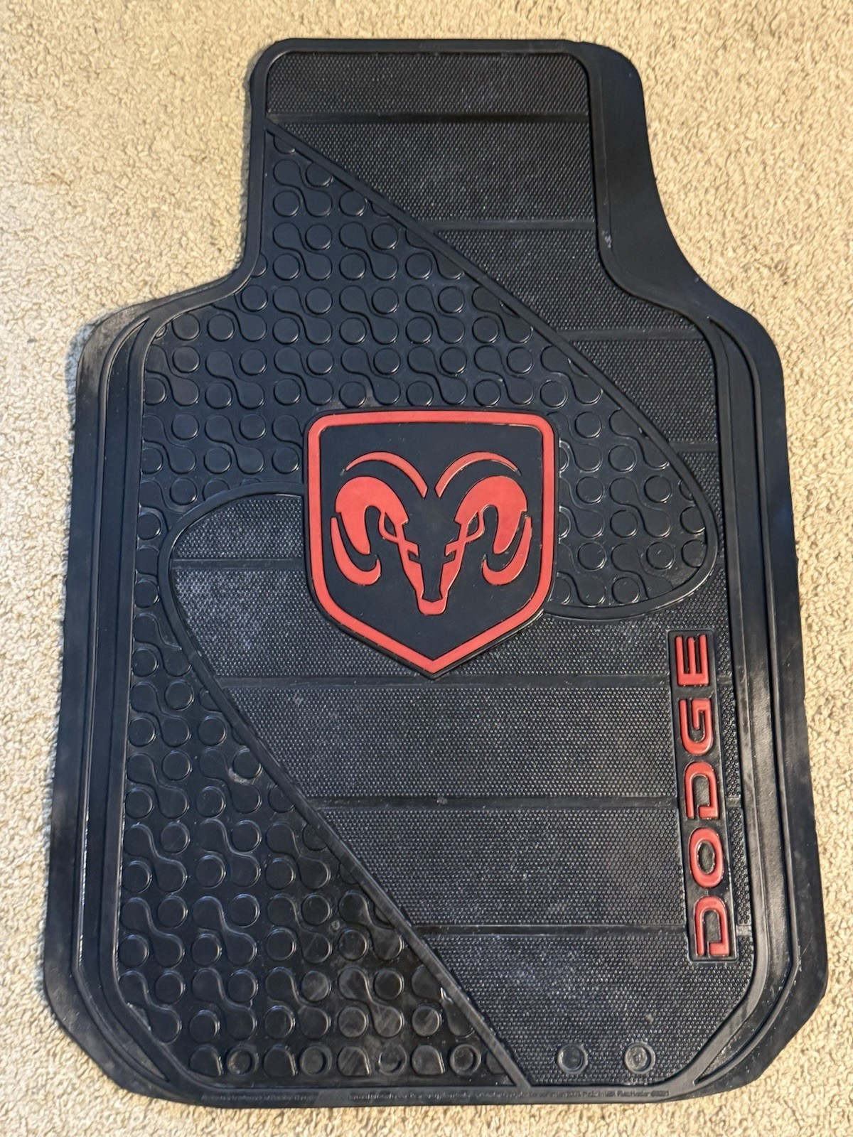 Vintage Dodge Truck Rubber Floor Mat Vinyl Factory Oem