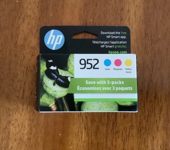 HP 952 Cyan Magenta and Yellow Ink Cartridges N9K27AN - Genuine - FRESH (2027+)
