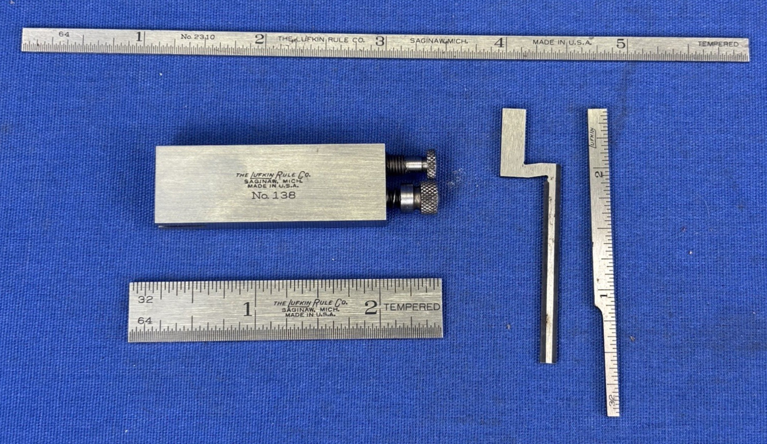 Vintage Lufkin No. 138 Diemakers Square Kit Made in USA Machinist Tool Set Vintage Lufkin No. 138 Diemakers Square Kit Made in USA Machinist Tool Set