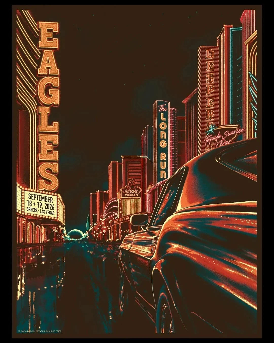 Eagles Sphere Las Vegas September 18 & 19 2026 Poster