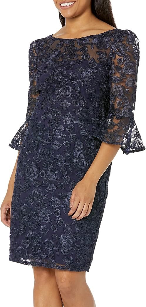 NEW Adrianna Papell women size 16 Rosie lace overlay Sheath Dress midnight navy NEW Adrianna Papell women size 16 Rosie lace overlay Sheath Dress midnight navy
