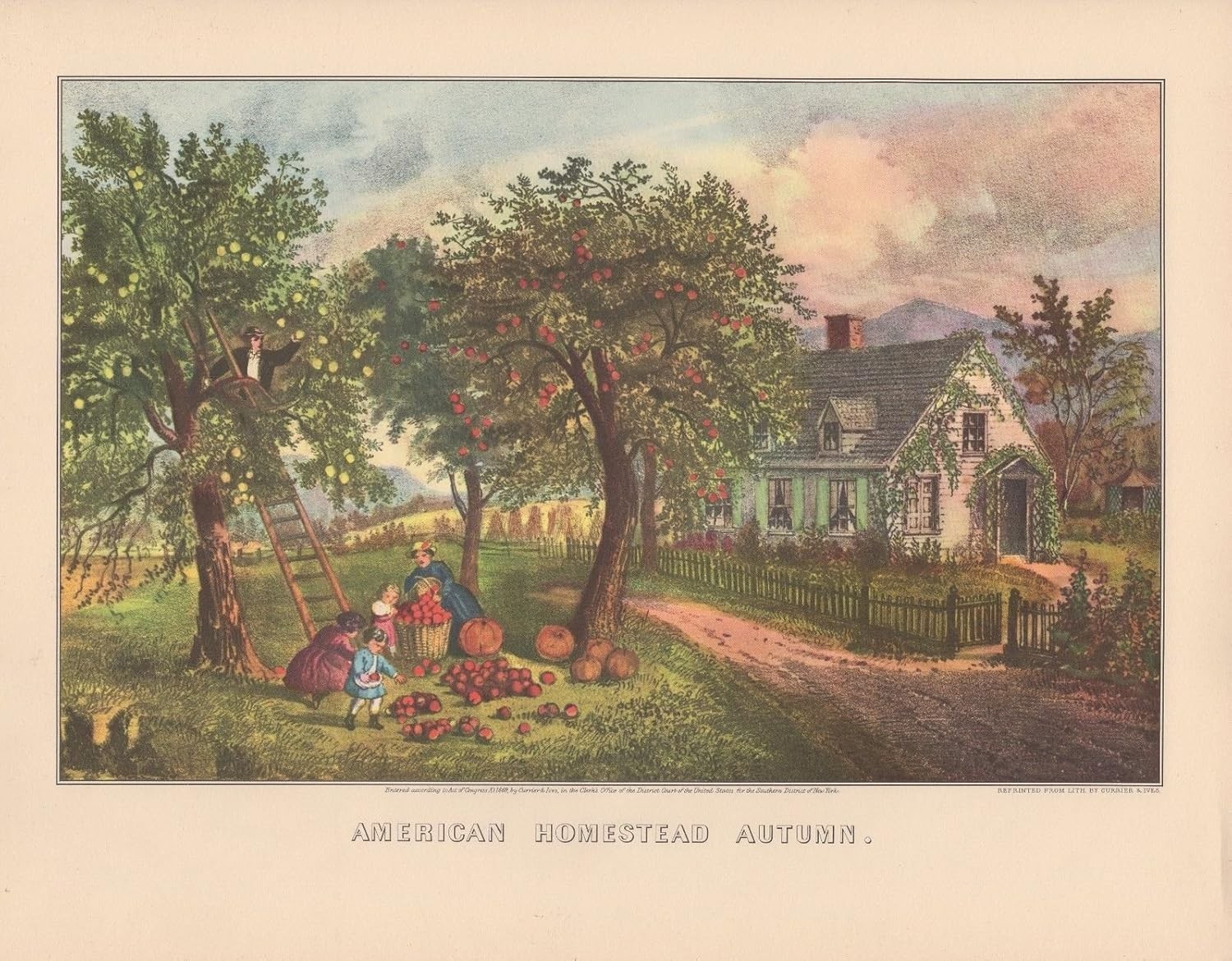 1952 Vintage Currier & Ives \