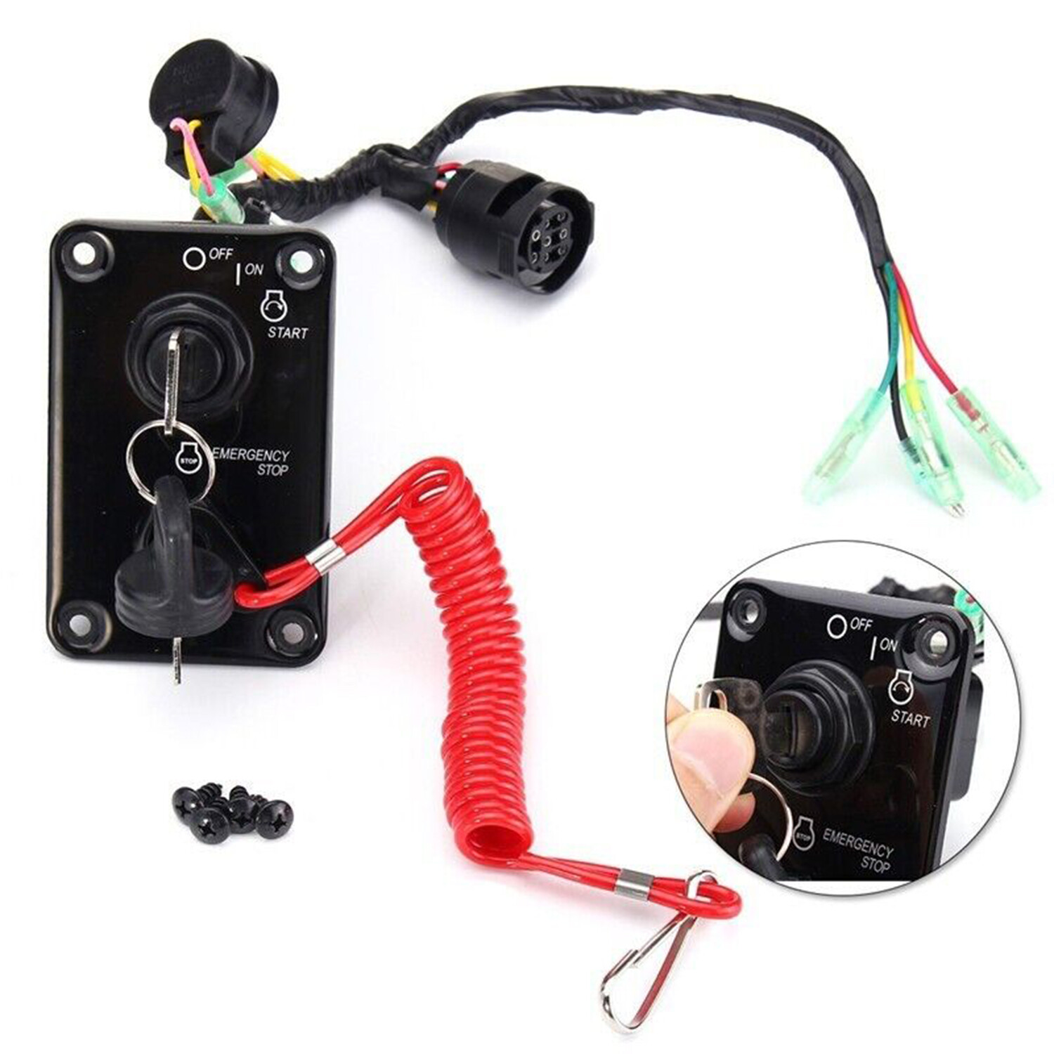 704-82570-12-00 704-82570-08-00 for Yamaha Single Engine Key Switch Panel Assy