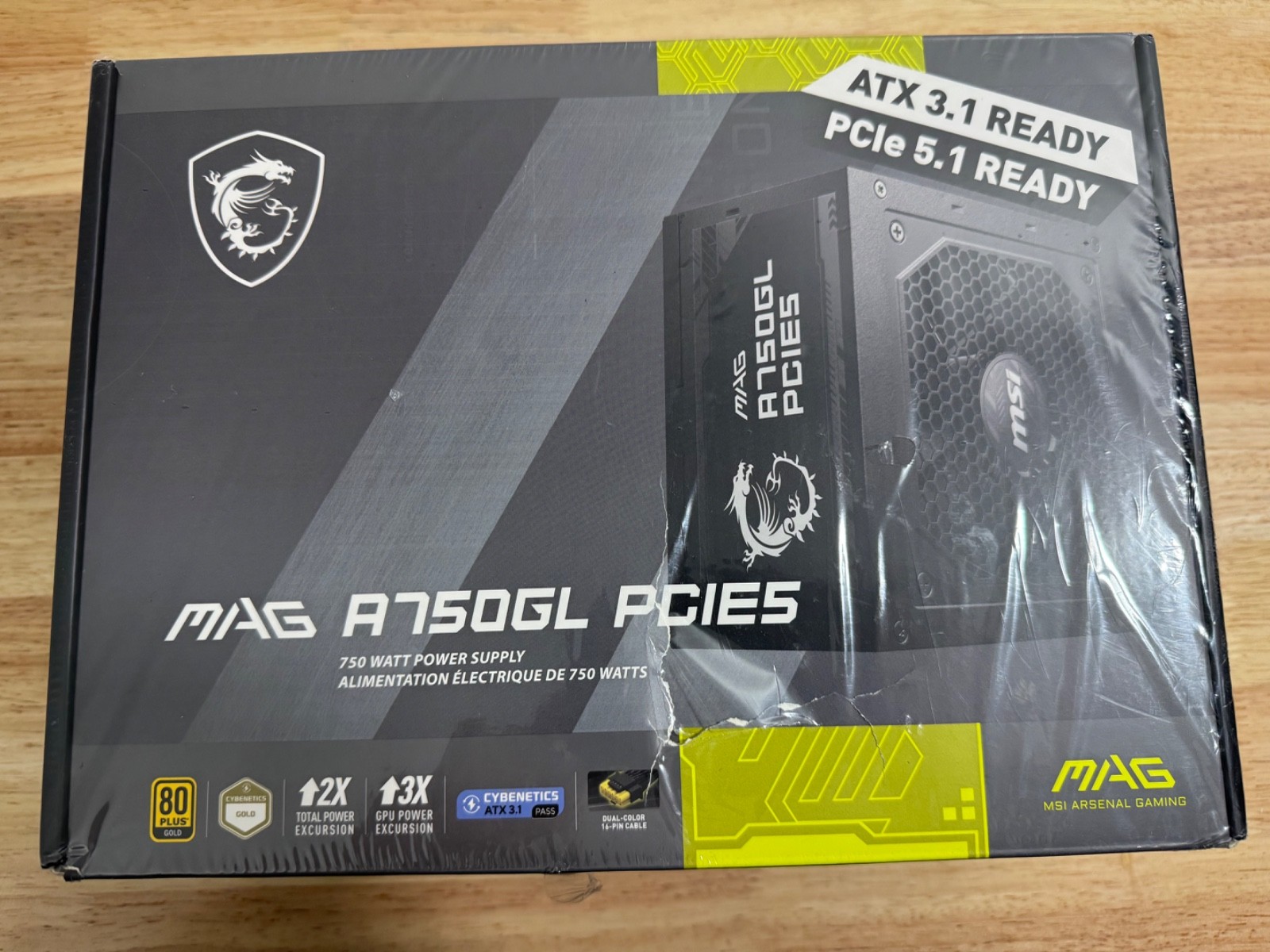 MSI - MAG A750GL PCIE 5.1, 750W ATX 3.1 Gaming Power Supply - NEW SEALED MSI - MAG A750GL PCIE 5.1, 750W ATX 3.1 Gaming Power Supply - NEW SEALED