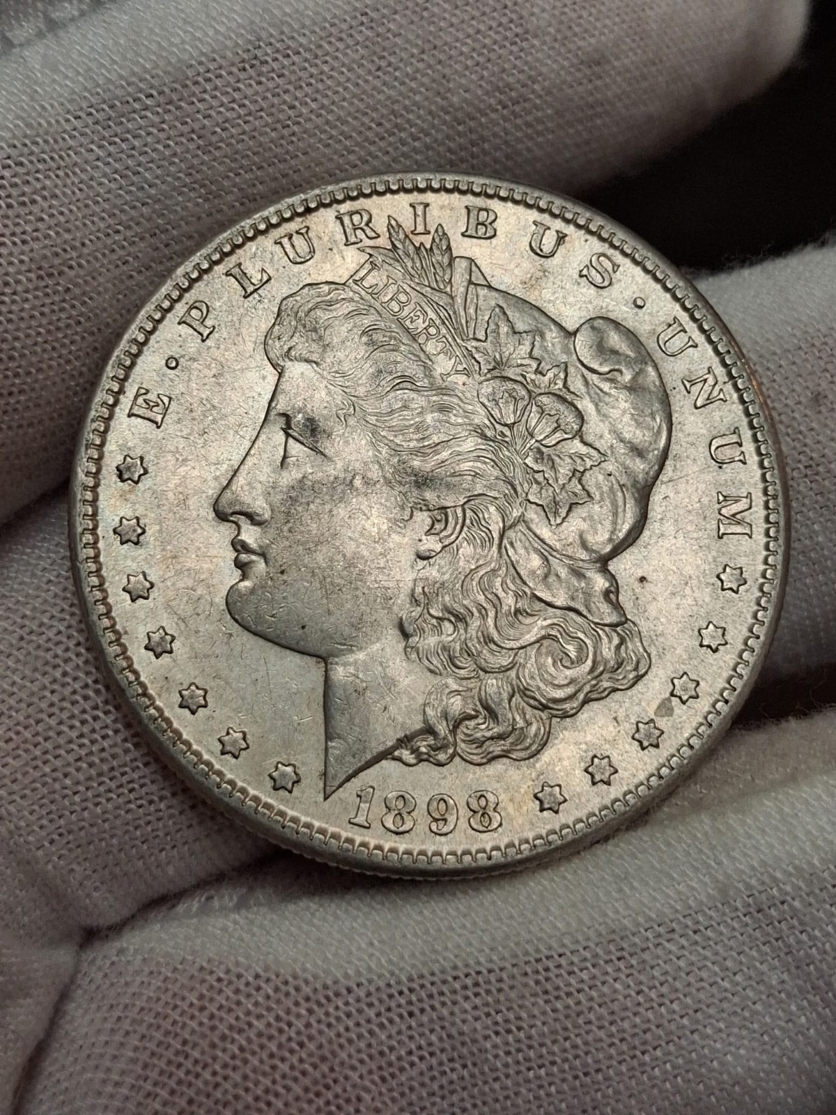 1898-S Morgan Silver Dollar AU with Solid Luster See Video 1898-S Morgan Silver Dollar AU with Solid Luster See Video