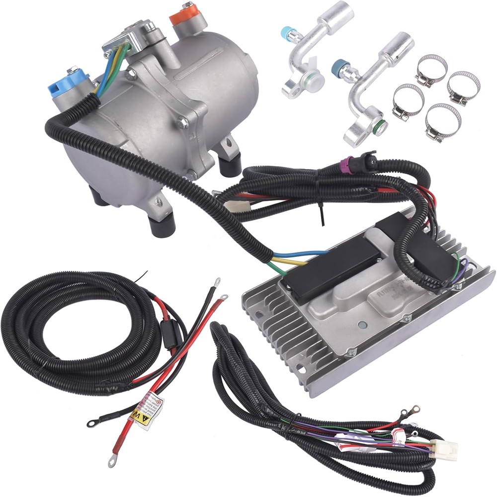 AC Scroll Compressor Universal 12V Electric Car Air Conditioner Compressor Kit