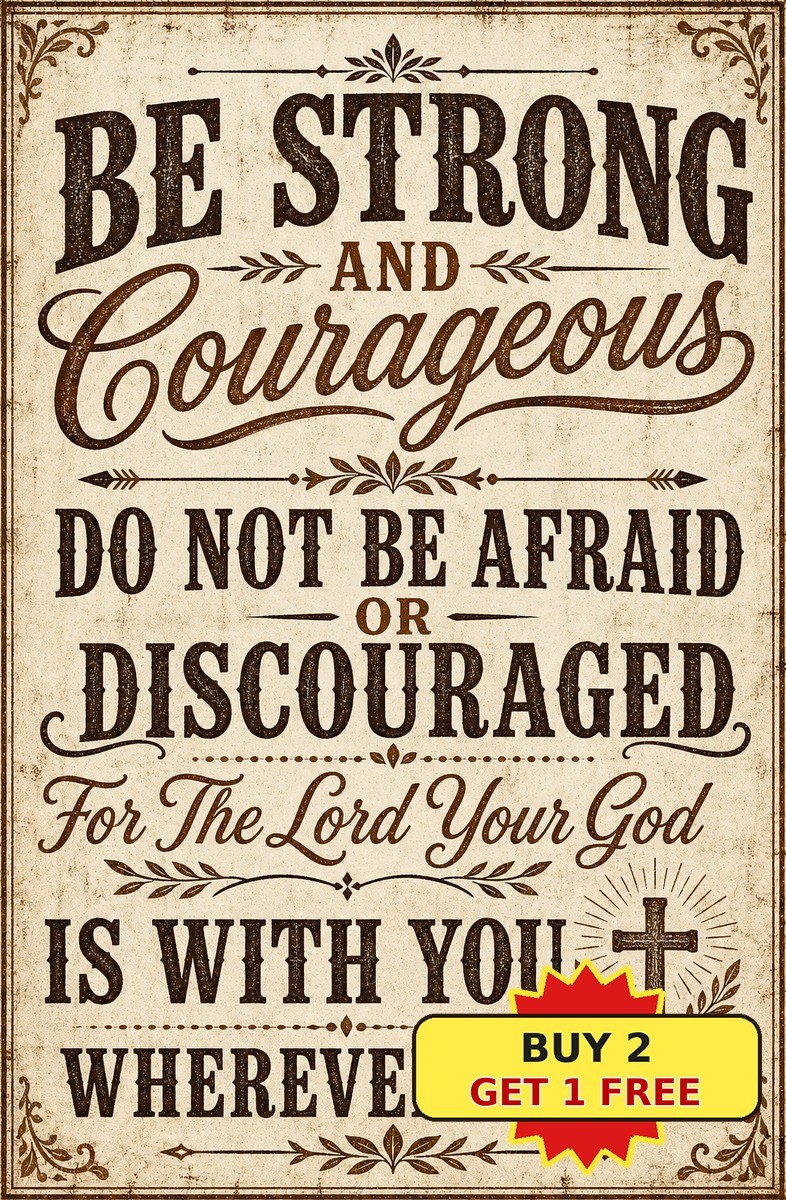 Scripture Quote Christian Faith Home Blessing Metal Tin Sign