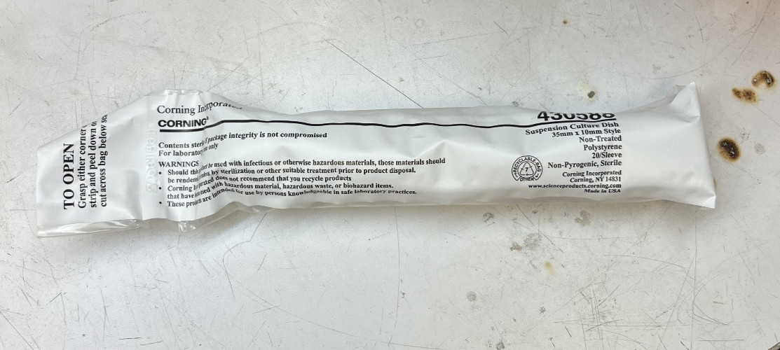 Corning 430588 35mm X 10mm Dish 20/Sleeve 500/Case Nonpyrogenic Sterile