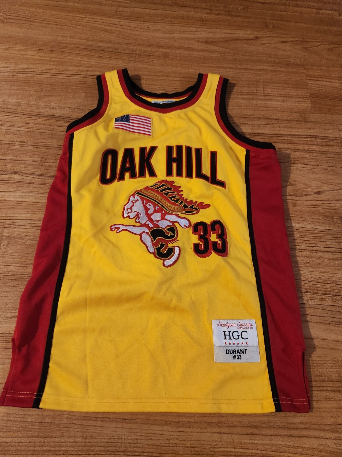 Kevin Durant Headgear Classics Oak Hill Academy Warriors #33 Jersey S Used HGC