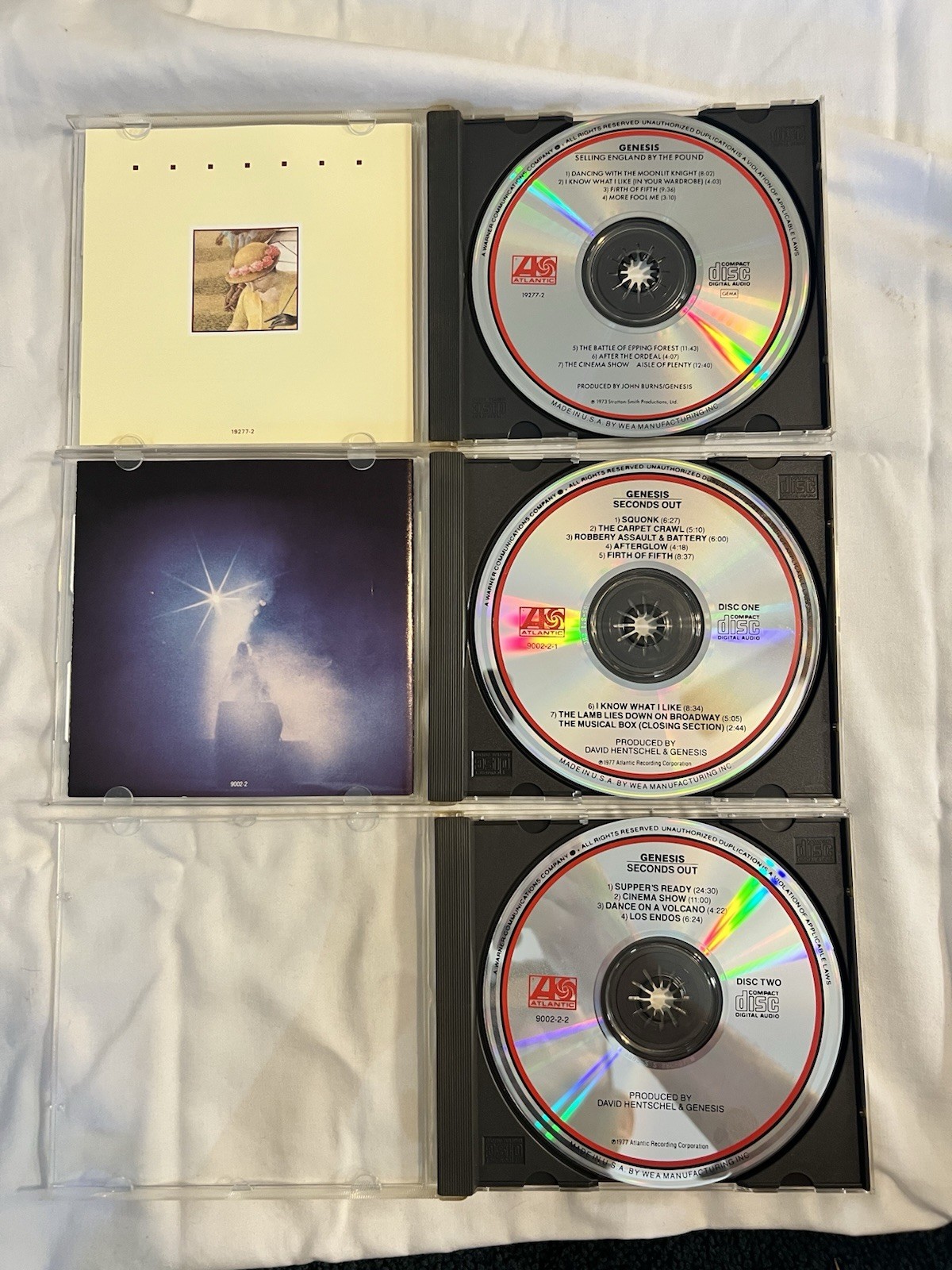 Genesis 3 CD Lot Early SRC Pressings Seconds Out Selling England Atlantic RARE