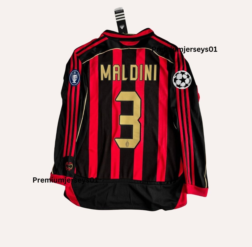AC Milan 2006/2007 Long Sleeve Retro Vintage jersey - MALDINI #3