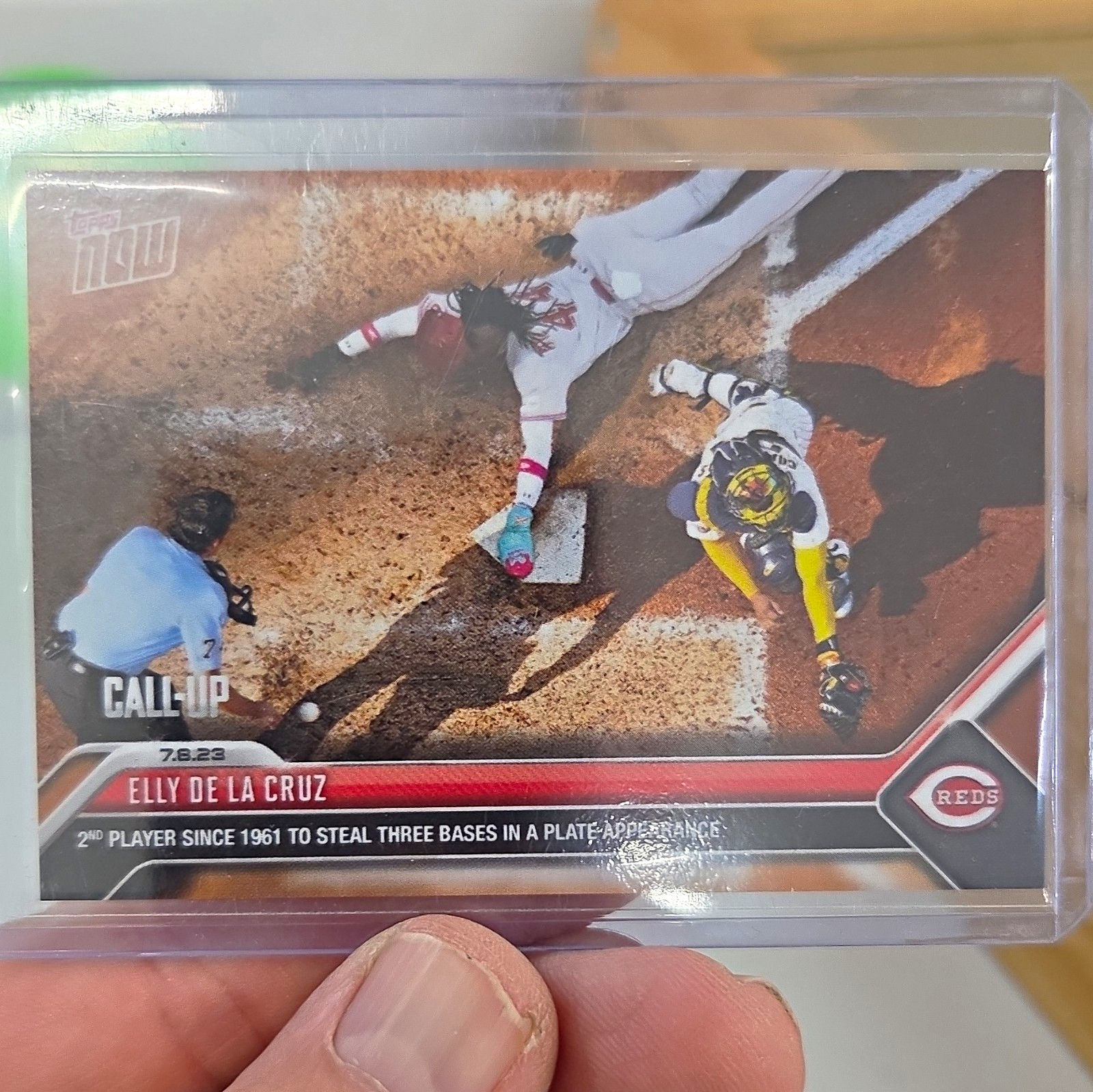 Topps Now 2023 Elly De La Cruz Cincinnati Reds Call Up Insert #7.8.23 Topps Now 2023 Elly De La Cruz Cincinnati Reds Call Up Insert #7.8.23