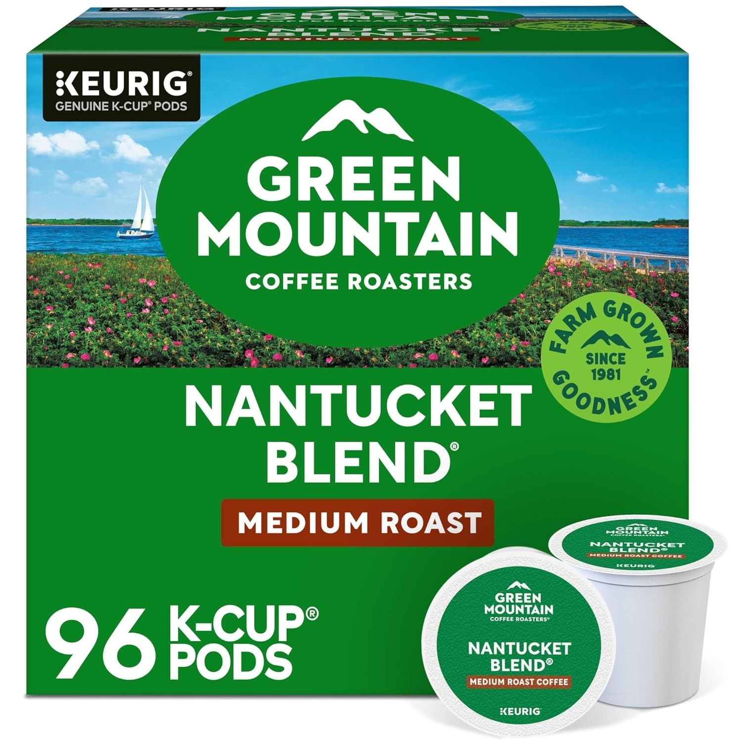 Green Mountain Nantucket Blend K-Cup Pods 96 Ct Medium Roast Coffee Green Mountain Nantucket Blend K-Cup Pods 96 Ct Medium Roast Coffee