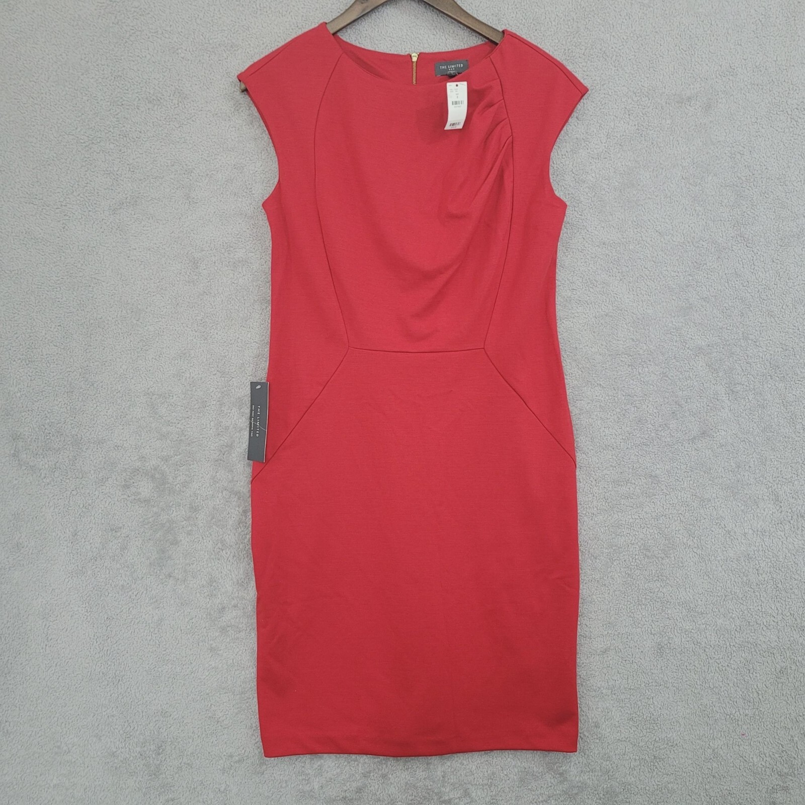 NWT The Limited Red Sheath Dress With Cap Sleeves & Back Zip Closure 18CT NWT The Limited Red Sheath Dress With Cap Sleeves & Back Zip Closure 18CT