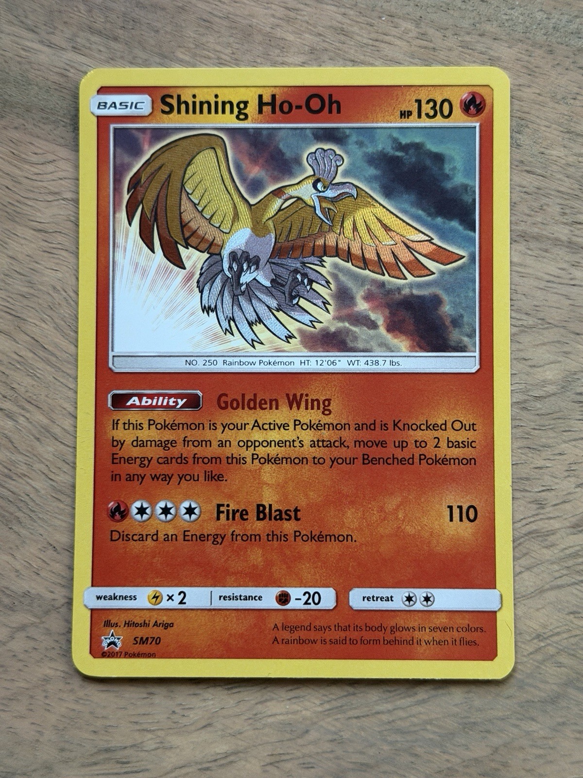 Pokémon Shining Ho-Oh Holo Rare Fire Basic 130 HP 40/73 Shining Legends English