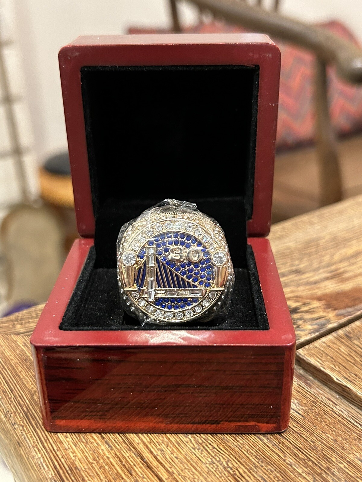 Stephen Curry 2018 Golden State Warriors Championship Ring W Wooden Display Box