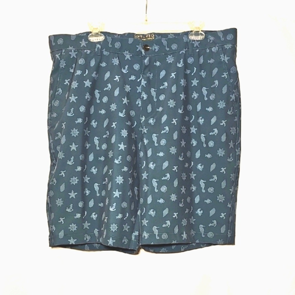 NWT MAELREG Mens Performance Proflex Sage Green Marine Golf Shorts Size 40