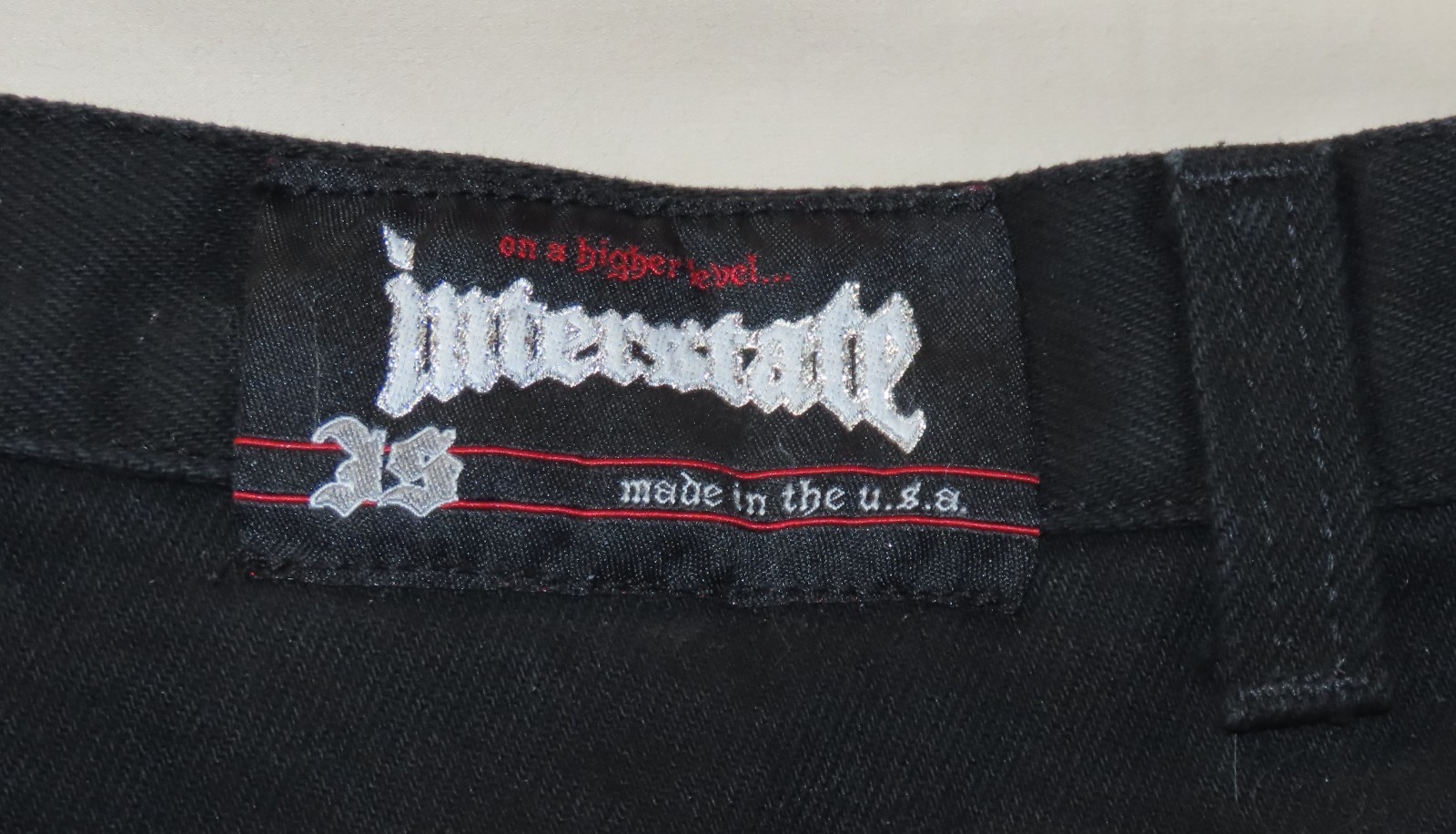VINTAGE Interstate Black Baggy Jeans 38x35 MINT