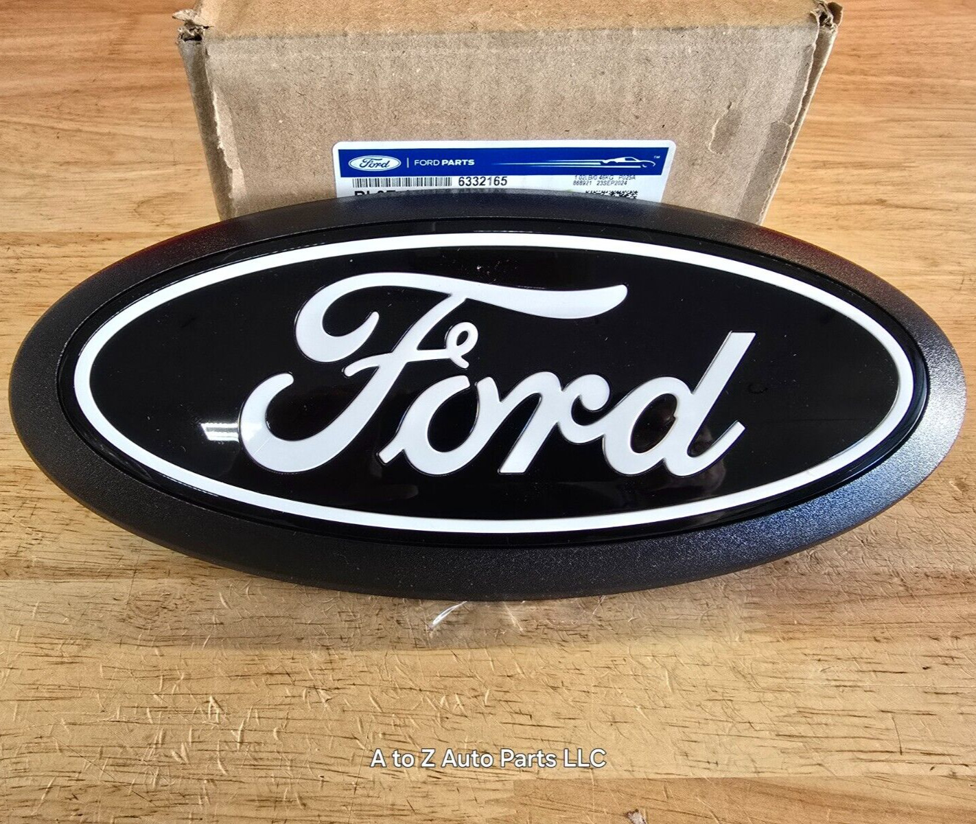 NEW 2024-2026 Ford F-150  Black/White Lettering Grille Emblem W/OCamera, OEM