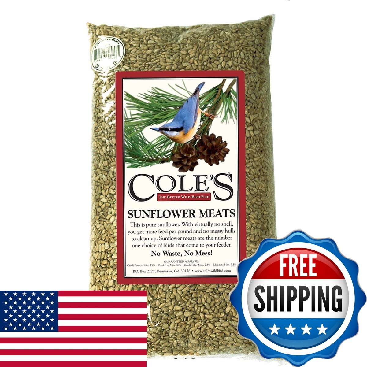 Cole\'s SM05 Sunflower Meat Bird Seed, 5-Pound